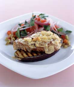 Almond-Cheese Pork Grill