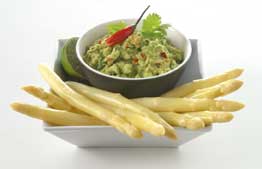 Avocado Dip with Asparagus